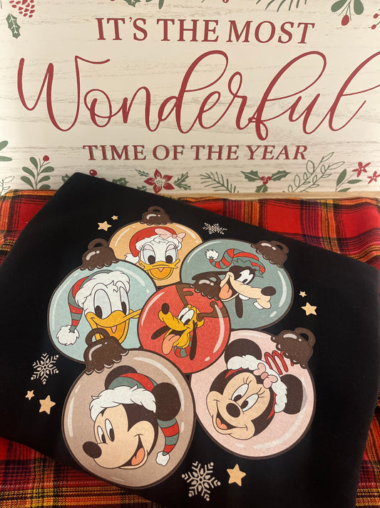 Disney's Mickey & Gang Christmas Baubles T-Shirt / Sweatshirt